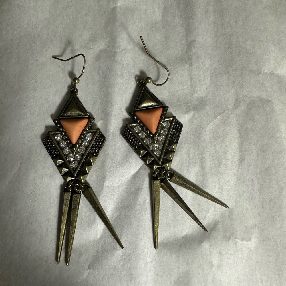 3/$25. Aztec festival earrings